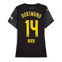 Fotballdrakt Dame Borussia Dortmund Maximilian Beier #14 Bortedrakt 2024-25 Kortermet